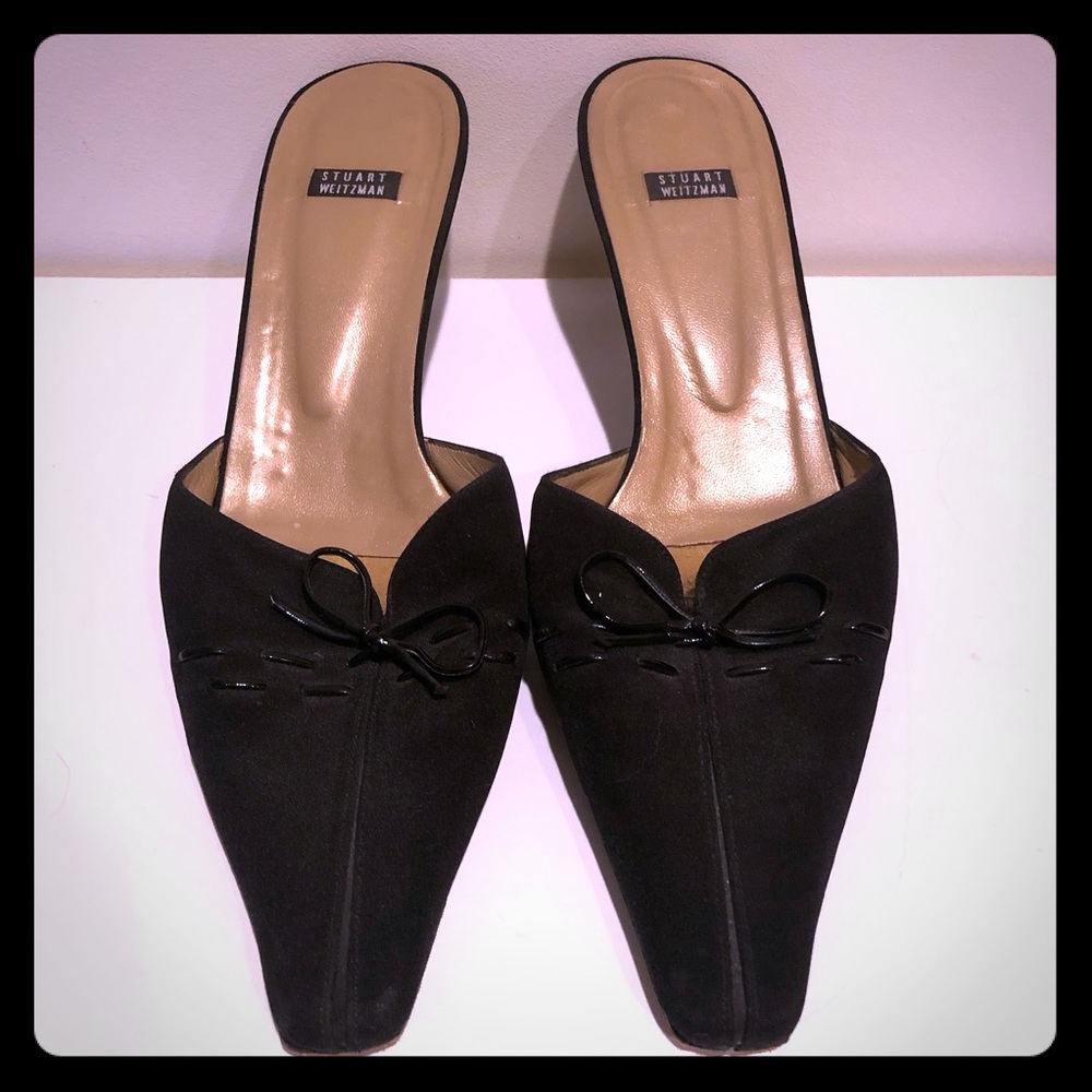 Stuart Weitzman Size 10 Black Mules